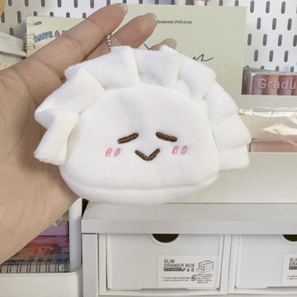 Charms Cartoon Plush Coin Purse Key Chain Earphone Storage Bag Cute Dumplings Coin Purse  Children