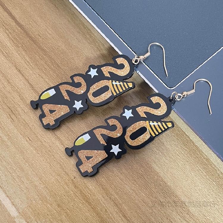 Happy New Year Pendant Ear Rings Elegant Chinese Ear Ornament for Women Girls