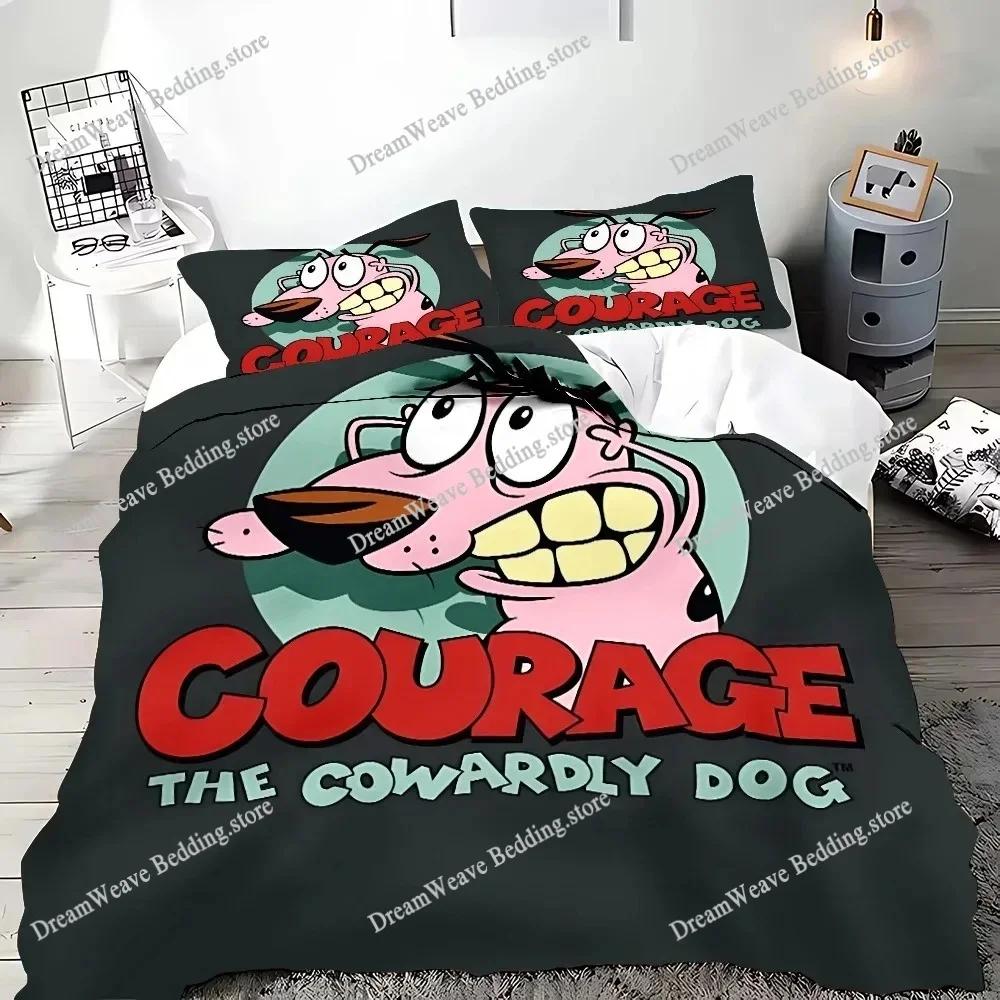 Cartoon C-Courage The Cowardly Dog Duvet Cover Exquisite Digital Print Bedding Set Comforter Bed Youth Home Decor Children Gift7
