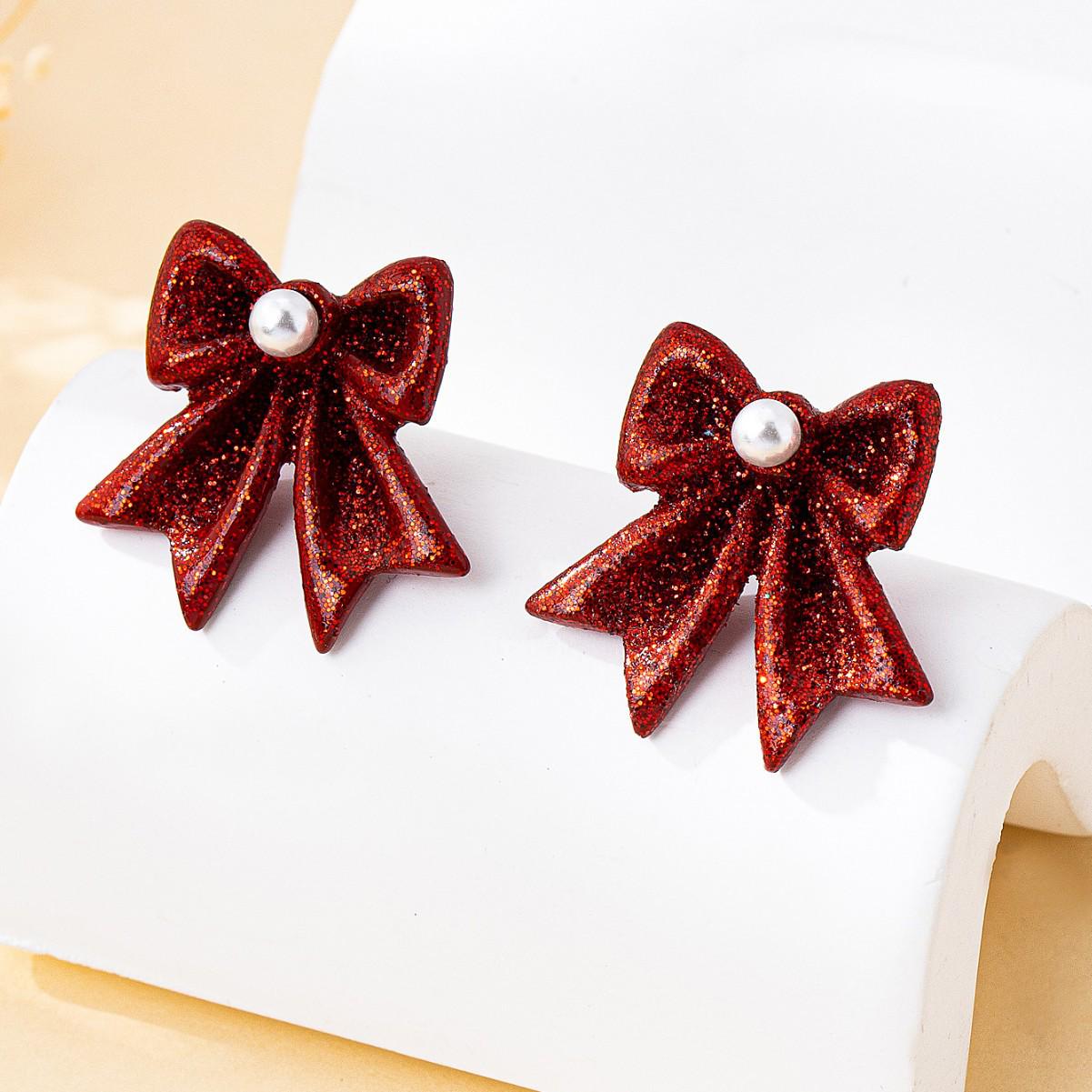 Европейское и американское элегантное рождественское платье с бантом из искусственного жемчуга