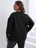Women's Plus Size Off-the-Shoulder Knit V-Neck Sweater - Autumn & Winter Collection