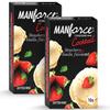 Manforce Cocktail Strawberry & Vanilla Flavoured Condoms for Men| 20 Count (Pack of 2)| Double the Fun with Double Flavour| Extra Dotted for Her Ex