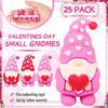 Mini 25Pcs Heart Shaped Doll Decoration Faceless Pvc Ornament Valentine'S Day Gift New Year Creative 1.8Cm X 3.5Cm/0.7In X 1.4In
