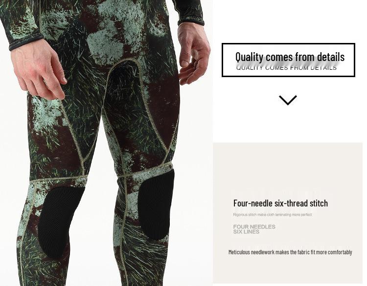 3MM Camouflage Neoprene One-Piece Wetsuit for Surfing & Diving