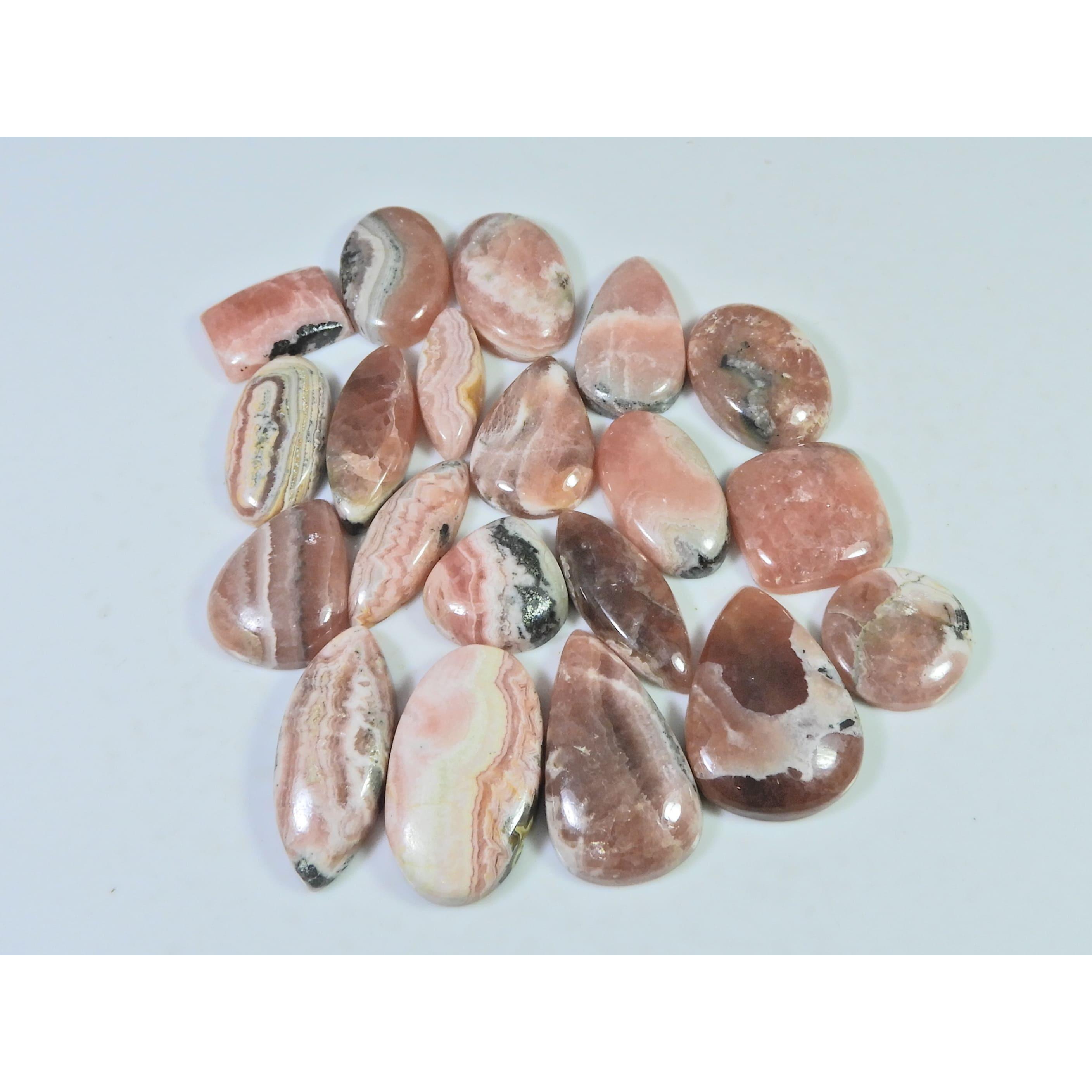 16-25ММ 324Кт. Натуральный Родохрозит Микс Кабошон Свободный Драгоценный Камень Лот 20 Шт. C-879