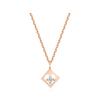 Tirrlirr Cube Heart Silver Pink Necklace Tnssvp13665S