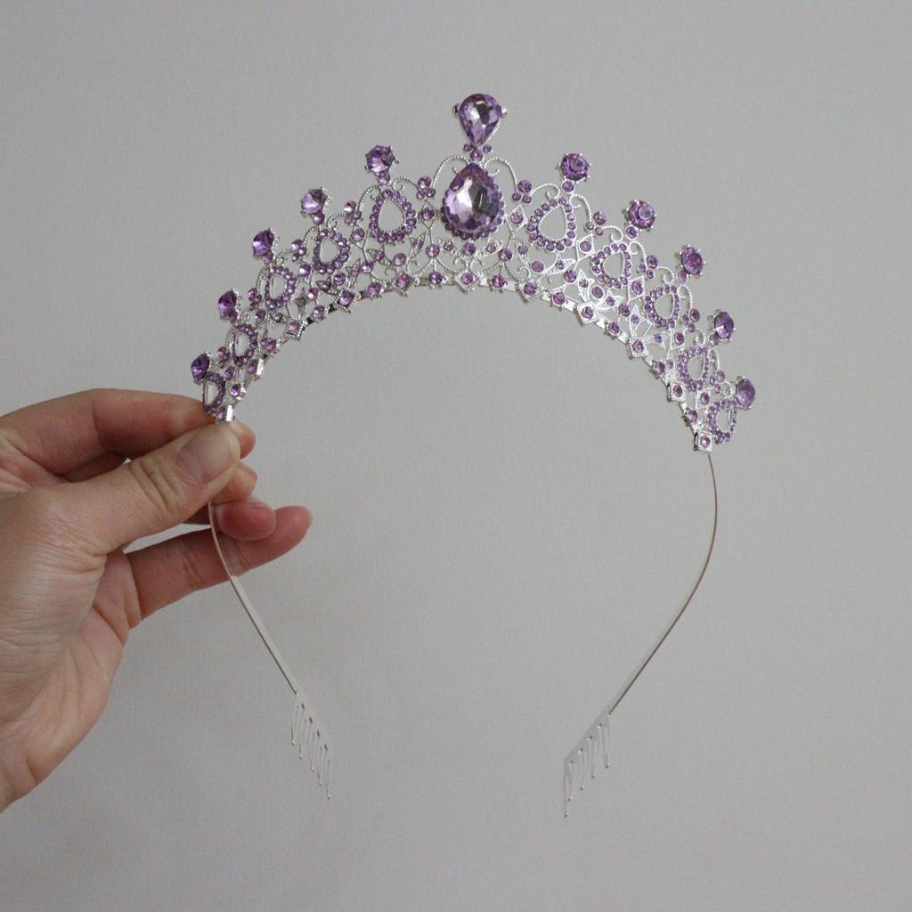 Kristall Diamant Braut Hochzeit Dutt Haar Tiara Geburtstag Kopfschmuck Haaraccessoire Ball Krone Autoshow Performance Stirnband