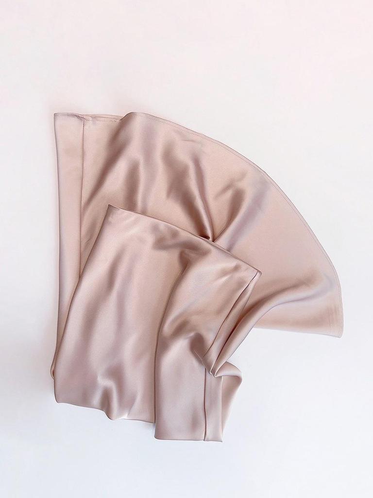 French Luxury Imitation Satin High-Waist Fishtail Midi Skirt for Women