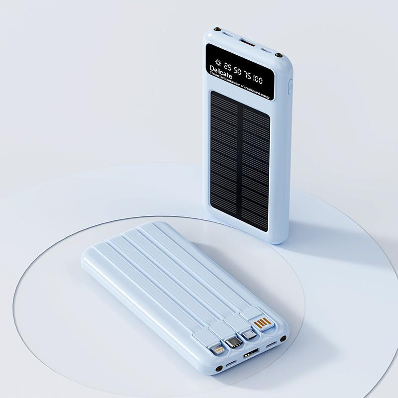 Solar-Powered 20,000mAh Power Bank with Large Capacity and Display – Ideal Holiday Gift