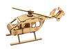 StonKraft Holz 3D Puzzle Haus Bau Modellierung Schule Einfach Braun Hubschrauber, Dekoration, Spielzeug, Bausatz, Projekt, Montage, Klein,