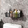 Multifunctional Bathroom Organizer Shelf No-Punch Household Wall Mounted Bedside Hanging Basket Student Dormitory Storage Rack