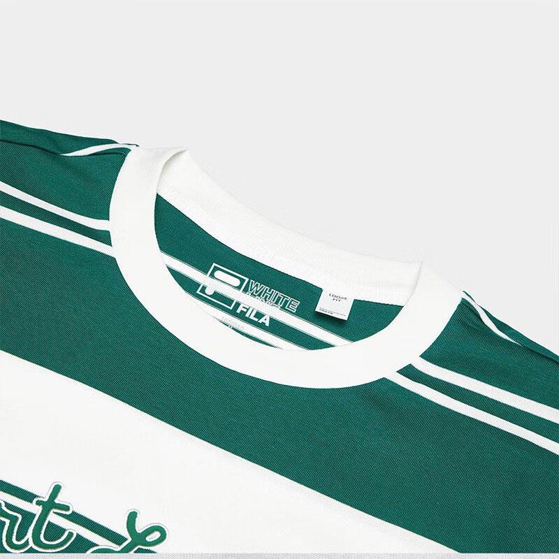 New FILA Drop Shoulder Sleeve T Shirt Women's Midsummer Green F11W339107F-DG