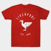 Asian Size Cotton Unisex Tshirt Print T-shirt Liverpool Simple Minimalist White Big T-shirt No-Cut Print Regular Fit