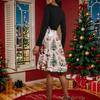 Women's Casual Fashion Long Sleeve Christmas Graphic Printed Vintage Long Dresses
