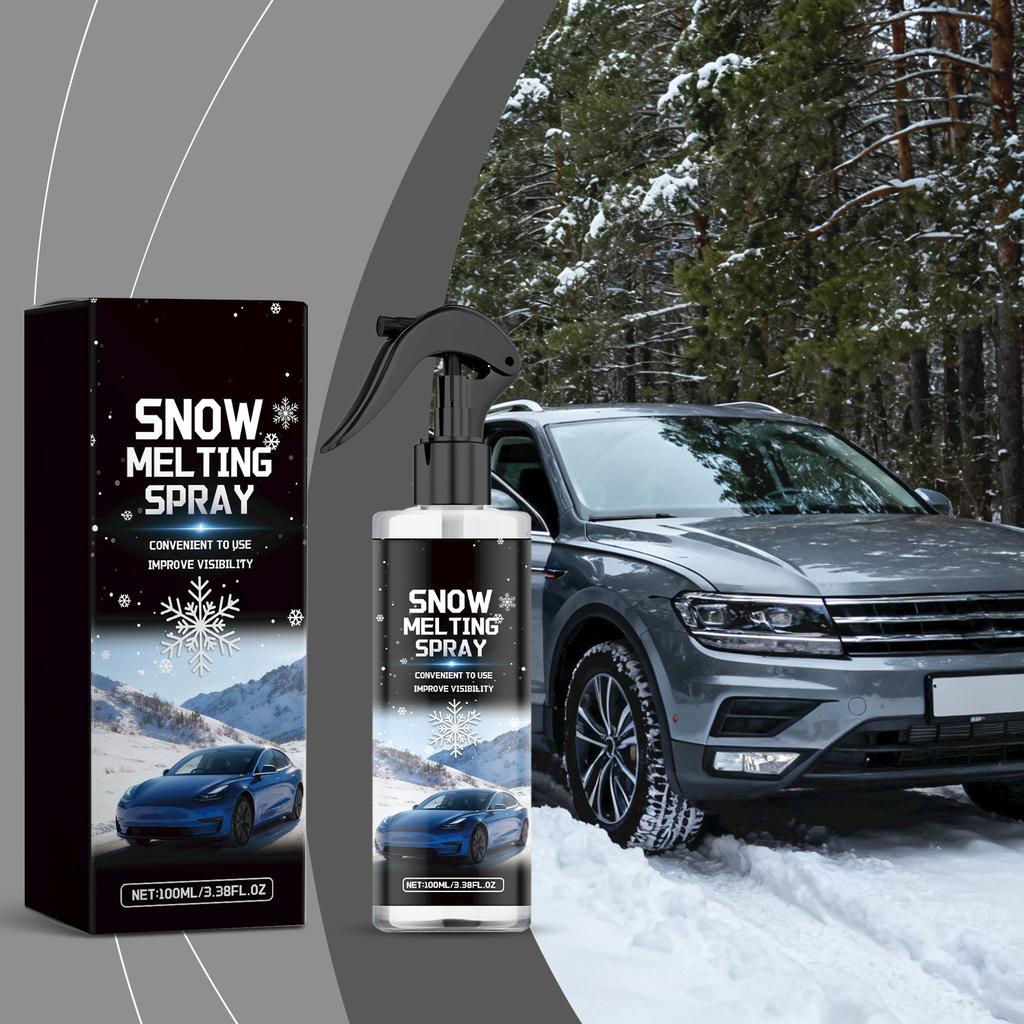 Rear View Mirror Deicing Agent, Rear View Mirror Deicing Spray, Automobile Glass Antifreeze Spray, Rear View Mirror Defroster, 100ml