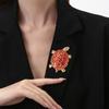 Diamond-encrusted Turtle-shaped Brooch Unisex Alloy Corsage Brooches Fashionable and Versatile Clothing Scarf Accessories Brooch