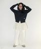 RONRON Layered Skirt Training Pants Ivory Flower