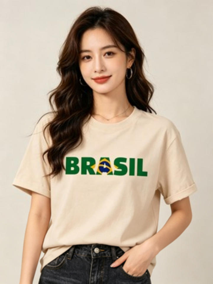 Brazil T shirt women manga t-shirts female Japanese y2k harajuku clothing