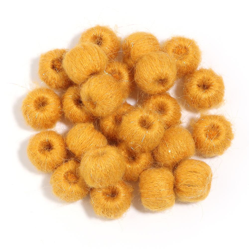 10pcs Plush Mohair Ball Beads Colorful Soft Pompom Beads For DIY Jewelry Making Handmade Clothing Earrings Decor Accessories