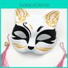 Halloween Handcrafted Fox Half Face Mask For Cosplay And Costume Party