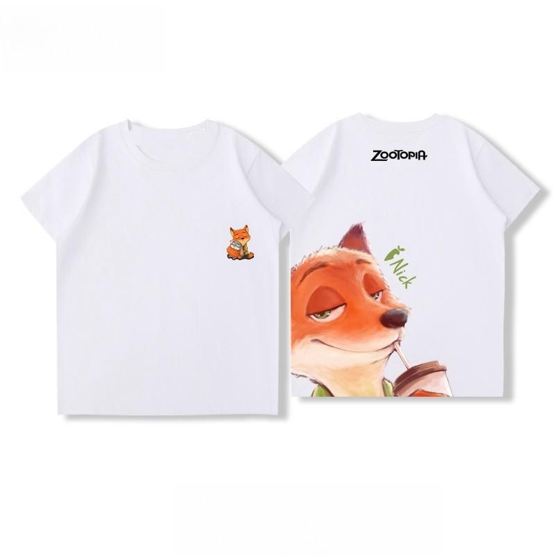 T-shirt unisex a maniche corte CubbyCrew nuova di zecca "Zootopia" Judy&Nick stampata top girocollo da uomo e da donna