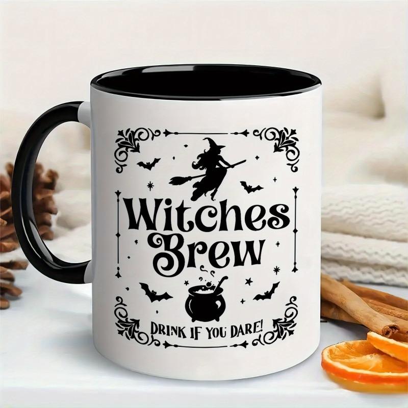 

Керамическая кофейная кружка Witches Brew 11 унций/330 мл — многоразовая, можно мыть в посудомоечной машине, идеально подходит для Хэллоуина и повседневного использования 11oz