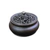 Arzător de tămâie din abanos pentru casă Arzător de tămâie cu bobină de interior Arzător de tămâie retro Zen cu reflux Capac din cupru pur Tămâie din lemn