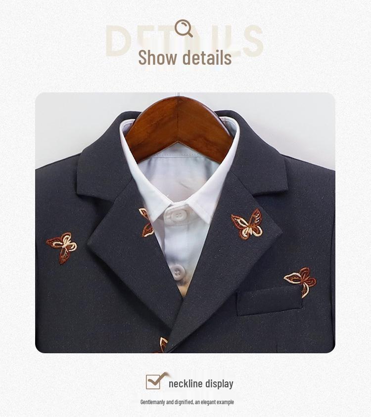 Children's Autumn/Winter Academy Style Suit Set for Boys and Girls - Formal Wear Skirt and Suit for Performances