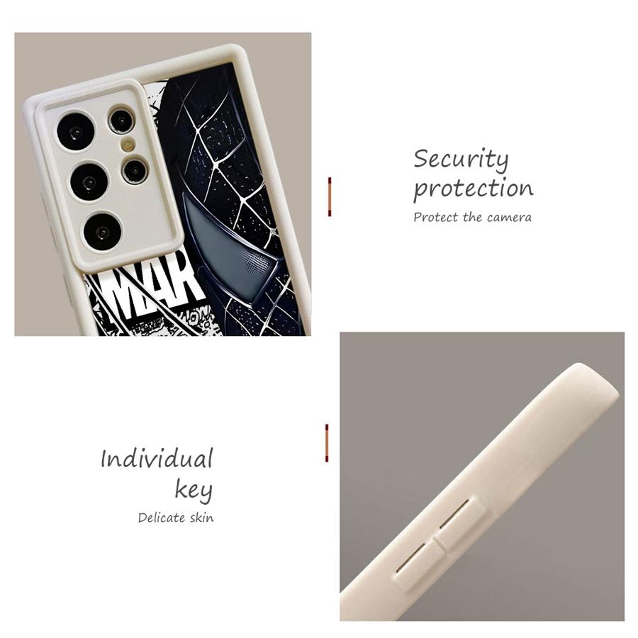 Marvel Spider-Man Soft Shell Phone Case for Samsung Galaxy S24 Plus S23 FE S24Ultra S25 Edge S20FE S25 Ultra S21 S22