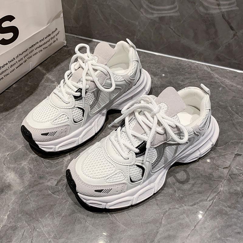 

Папины кроссовки новая весенне-осенняя обувь универсальные кроссовки на толстой подошве с увеличением роста 40 белый