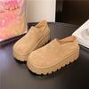 Baotou half-drag muffin shoes for women to wear 2025 autumn Korean version of versatile thick soles to increase the height of casual lazy people