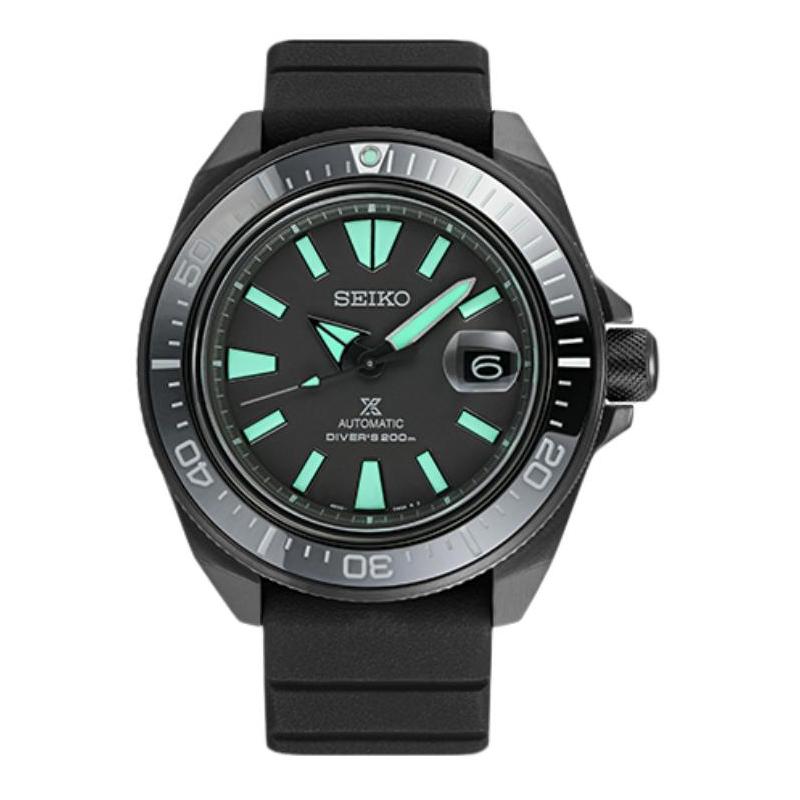 

SEIKO prospex popular samurai watch design diving ceramic bezel Automatic silicone strap men s watch black dial SRPH97K1 чорний