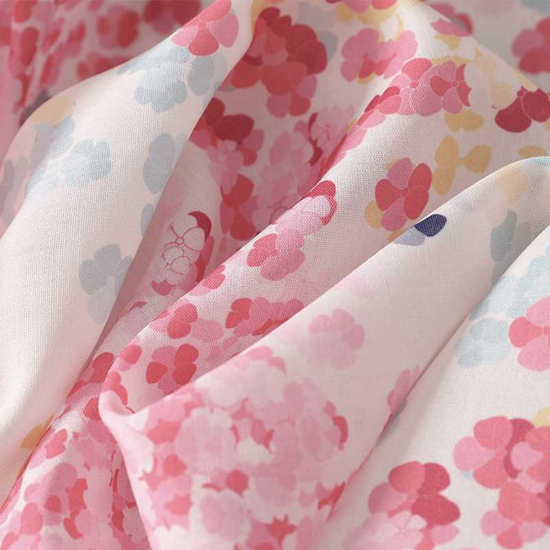 Karon Color Ramie Floral Shirt for Women In Spring Loose Thin Printed Shirt Contrasting Color Casual Blouses & Shirts Top