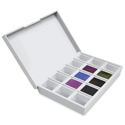 Daniel Smith Solid Watercolor Paint Extra Fine Inspiration 6 Color Set Half Pan with Plastic Case and 9 Empty Containers 285650003