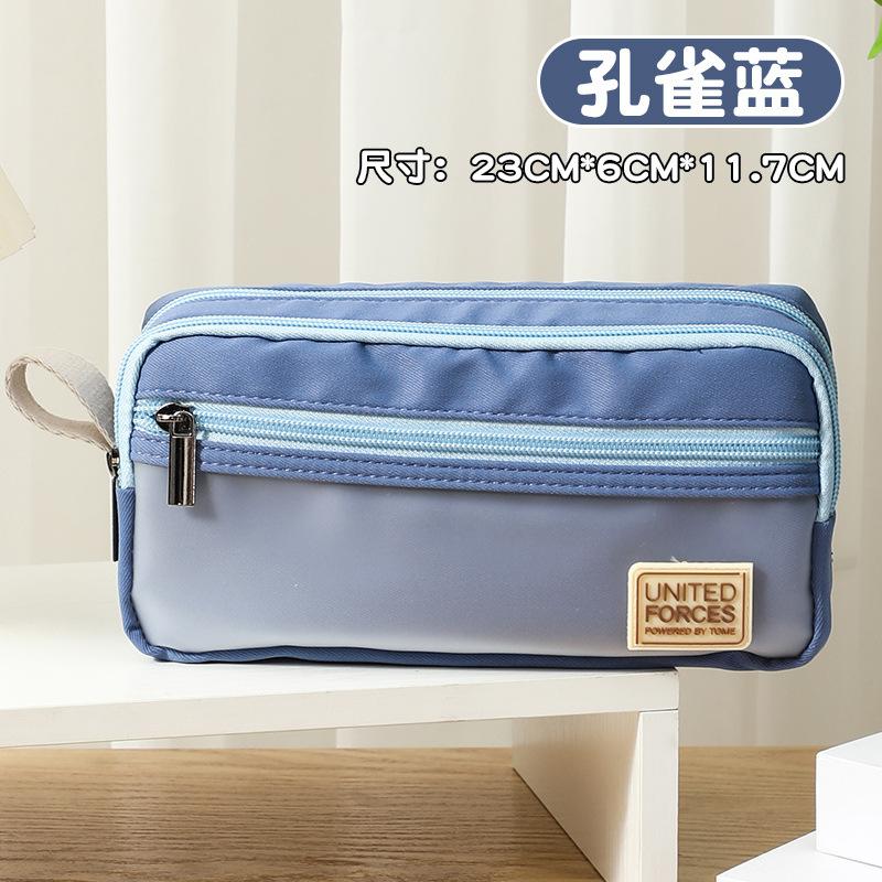 

Pencil Case Large Capacity Pencil Pouch 3 Layers Zipper Pen Bag Office Stationery Organizer Simple Sturdy Transparent Pencil Bag
