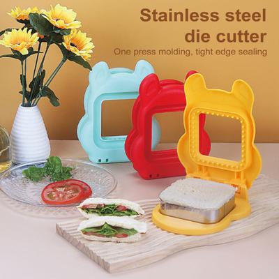 Sandwich Cutter And Sealer Bread Mold for Kids Lunch Square Sandwich Maker Cartoon Easy To Use Bento Box Accessories
