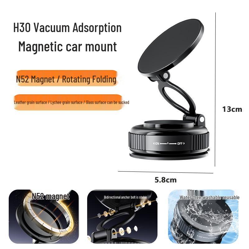 Vacuum Suction Magnetic Rotating Car Phone Holder