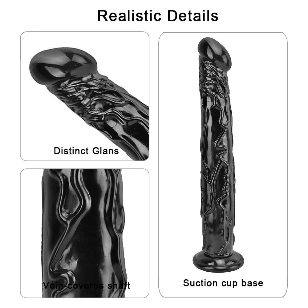 Black Super Soft  Anal Dildo Adult Sex Toys for Women Vaginal Massager Artificial Penis Female Masturbator Adult Sex Tools