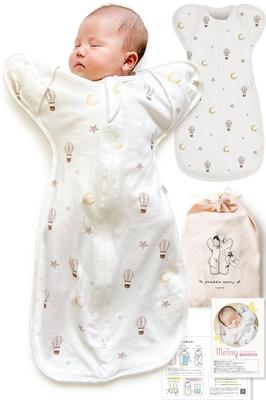 Swaddle Swaddle Newborn by Midwives Natural Coperta Baby Products Baby Gift [IHDI Certified] [Recommended 100% Cotton] (Balloon, Small)