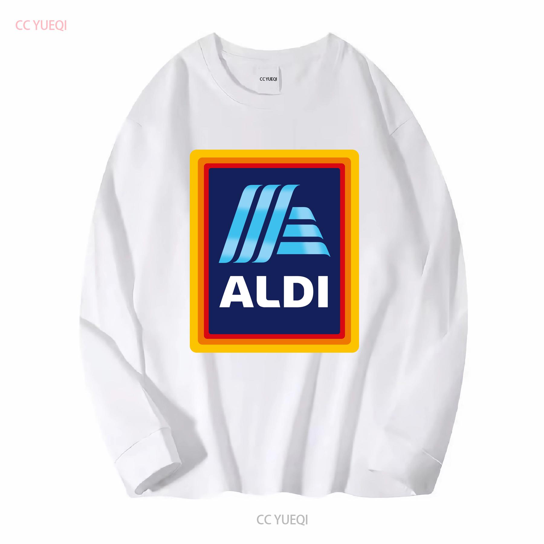 

Нова футболка з логотипом супермаркету ALDI S-5XL вінтажна прана модна дихаюча стильна повсякденна homme S