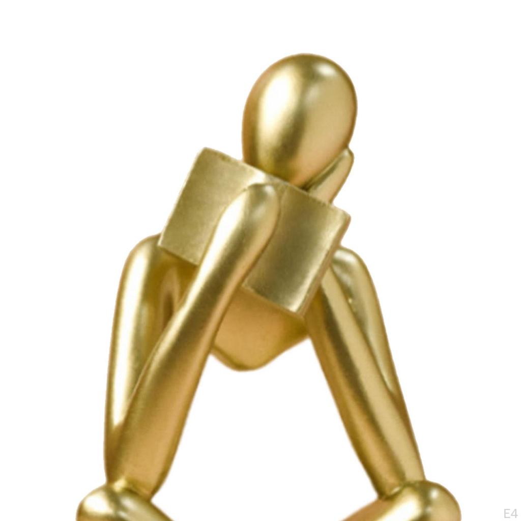 Abstraktní socha čtenáře Dekorativní figurka Socha Myslitele Ozdoba z pryskyřice Moderní