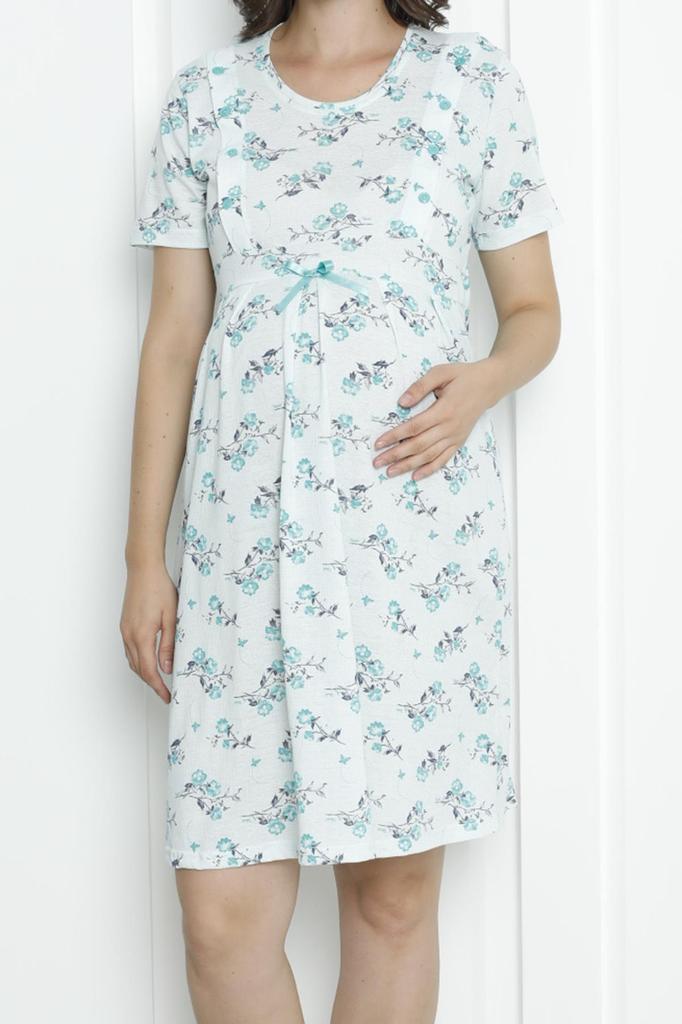 Maternity Tunic Nightgown Short Sleeve Lycra Plus Size Wide Size Range