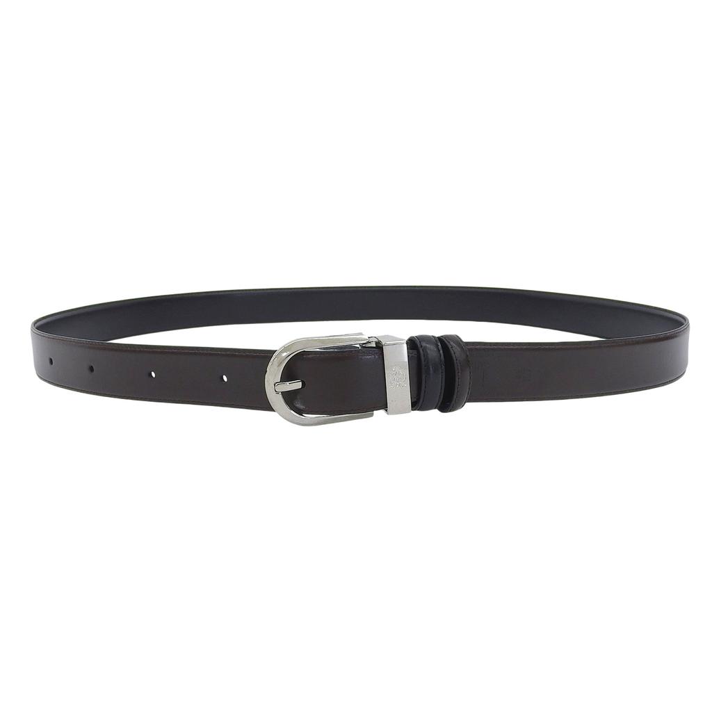 Excellent Dunhill belt reversible black leather mens Used