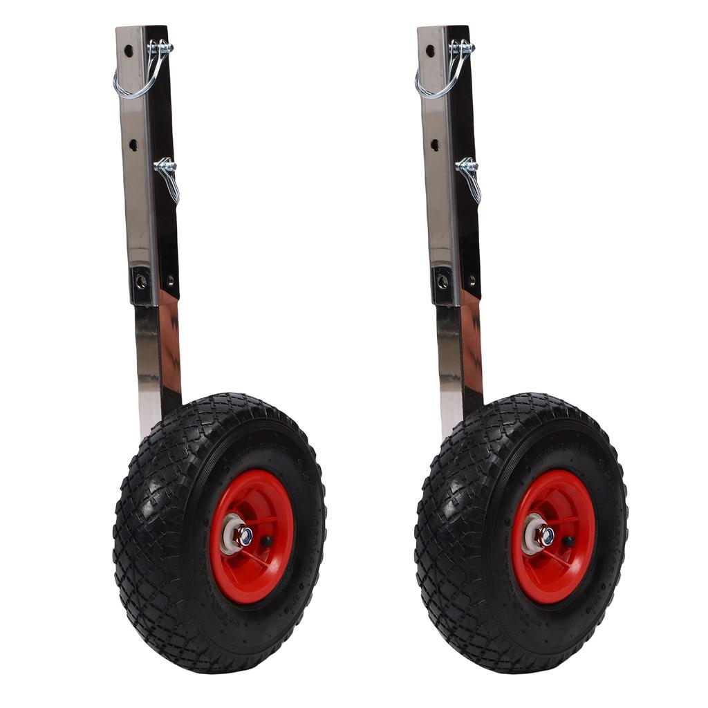 10 Inch Inflatable Boat Launching Wheels 600 LBS Capacity Removable Transom Launching Dolly Wheels Kit with Quick