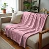 Pink Cartoon Cotton Candy Anime Cartoon Flannel Blanket Soft Warm Throw for Bedroom Sofa Car Kids Holiday Gift