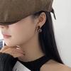 Retro Leopard Print Round Bead Earrings: Elegant Two-Way Wear Studs with a High-End Feel