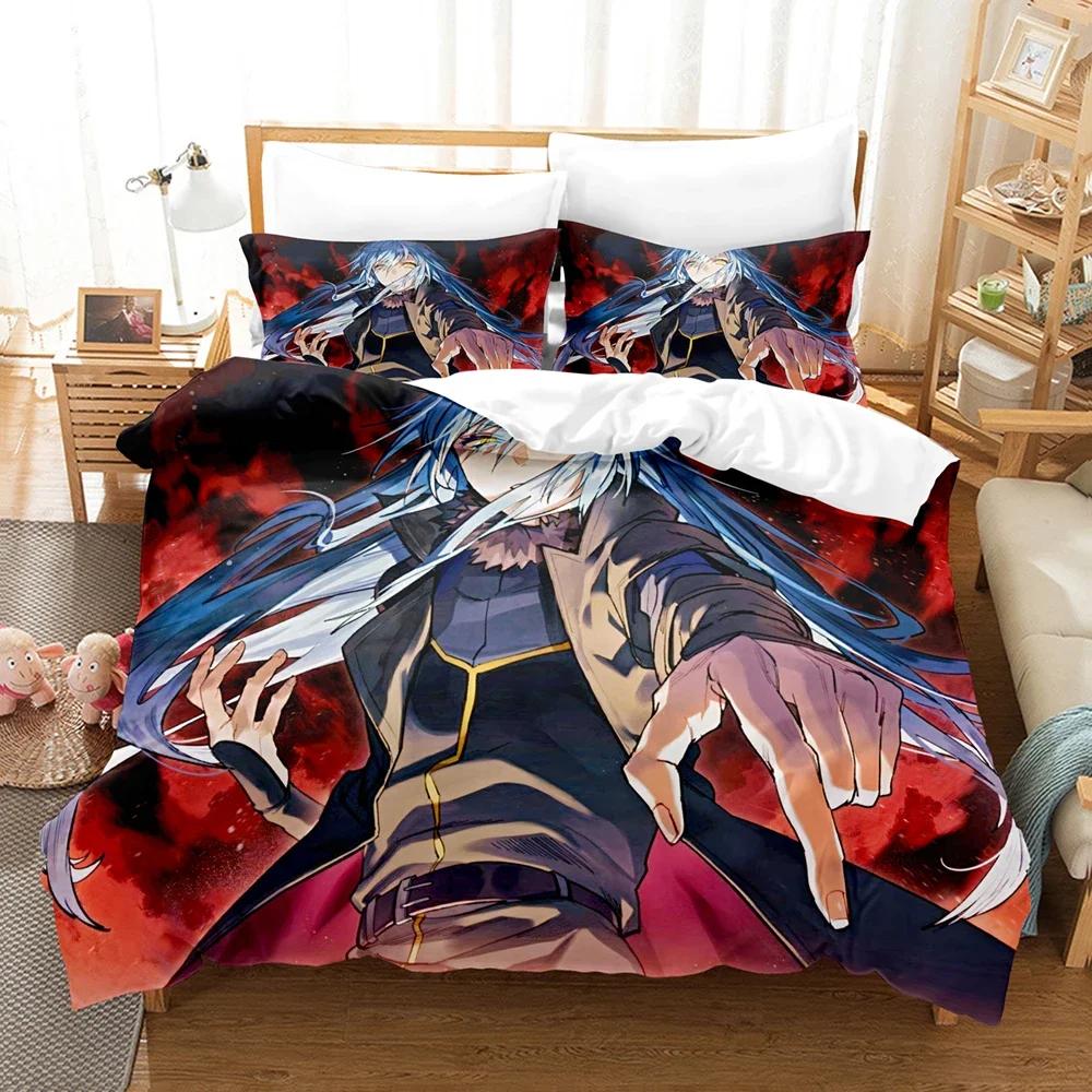 Anime That Time I Got Reincarnated As A Slime Rimuru Comfortable Duvet Quilt Cover Pillowcase Bedding Set Children Home Textile