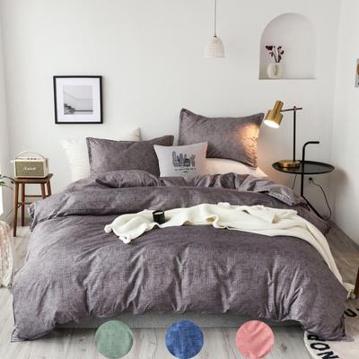 Set di biancheria da letto in tessuto per la casa da 3 pezzi, set copripiumino in tinta unita, copripiumini, federe, misura europea, king size, regina (NO piumino e lenzuolo)