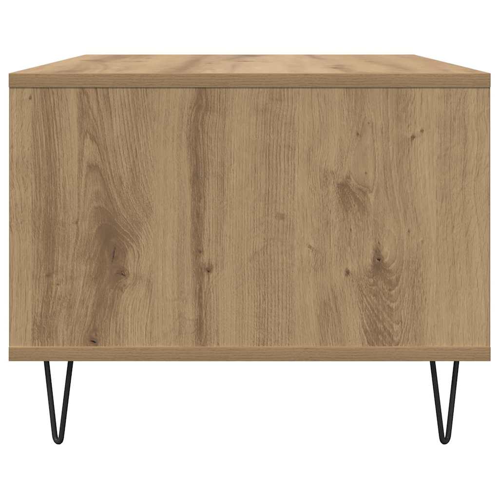 Artisan Oak Coffee Table 60 X 50 X 40 Cm Wood Based Material