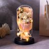 Valentine's Day Birthday Gift Glass Cover Eternal Flower Dried Flower for Girlfriend Rose Gypsy Practical Ornament